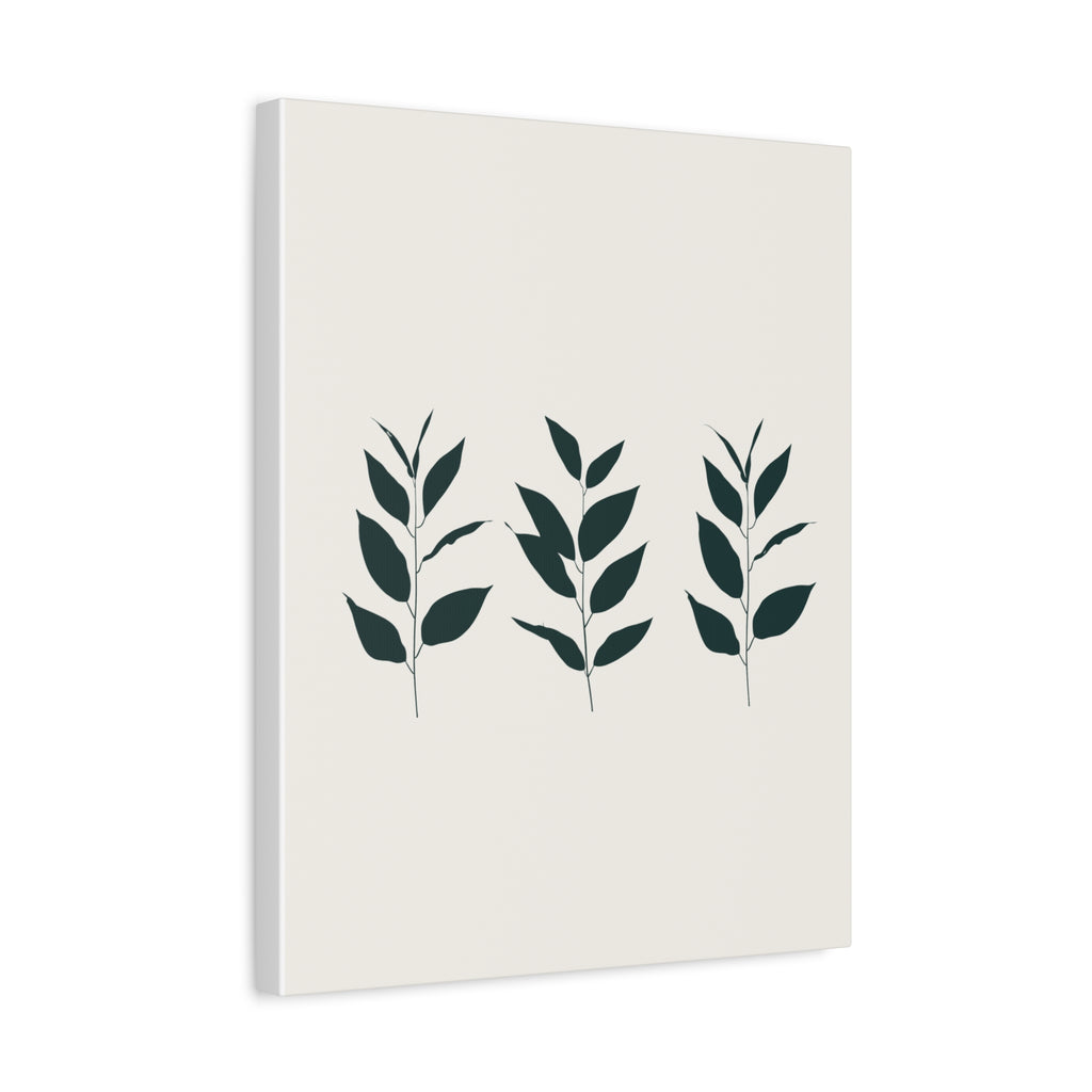 Olive Branch Triptych Wall Art – Minimalist Botanical Line Drawing on Ivory Linen Canvas | Modern Calm Decor by Lauland Living