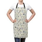 Apron — "Quiet Moments, Bold Flavors" Patterned Kitchen Apron