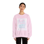 Soft Light Quiet Night Crewneck Sweatshirt — Pastel Cozy Graphic Pullover