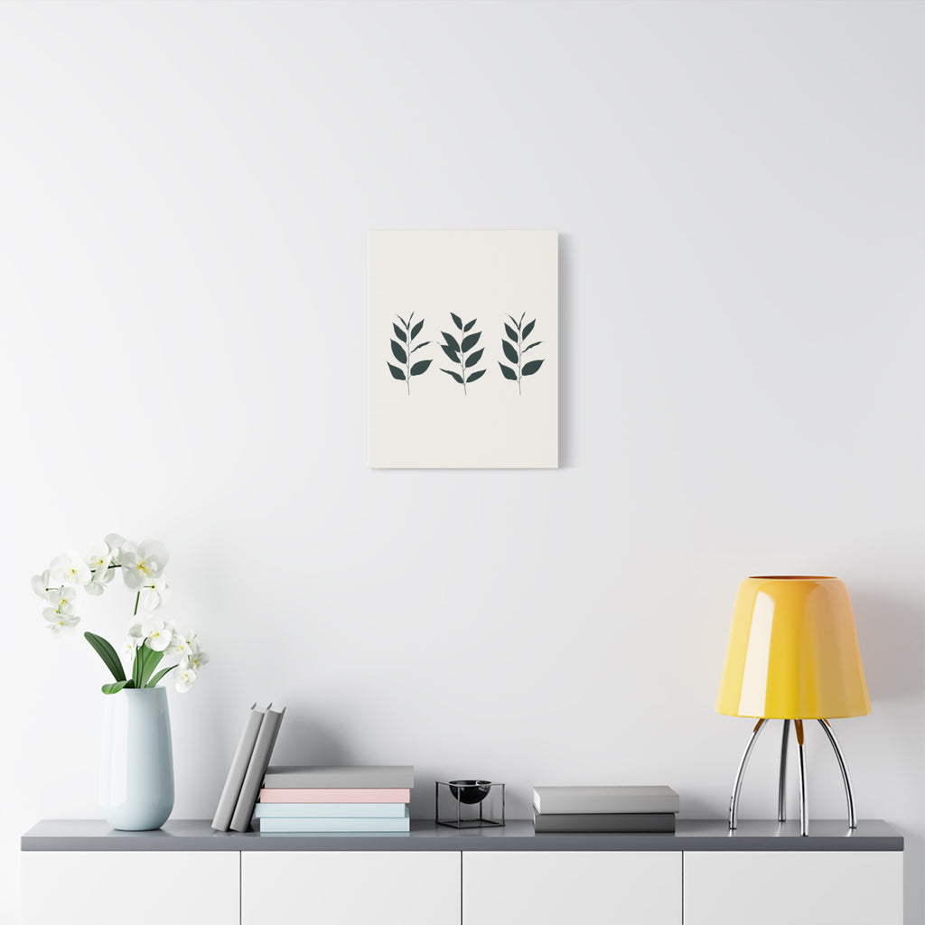 Olive Branch Triptych Wall Art – Minimalist Botanical Line Drawing on Ivory Linen Canvas | Modern Calm Decor by Lauland Living