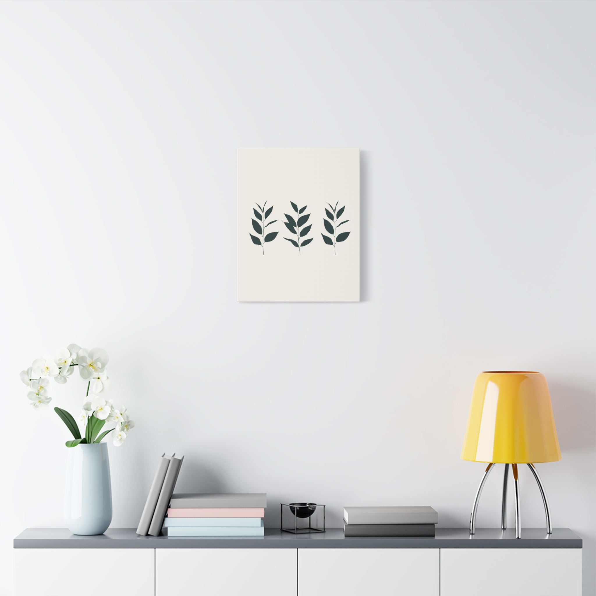 Olive Branch Triptych Wall Art – Minimalist Botanical Line Drawing on Ivory Linen Canvas | Modern Calm Decor by Lauland Living