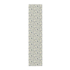 Kitchen Utensil Pattern Cotton-Poly Table Runner — "Great Meals Start With" Rustic Dining Decor