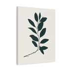 Botanical Branch Matte Canvas Wall Art — Minimal Leaf Print, Stretched 1.25"