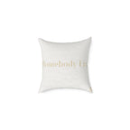 Homebody Era Chic Square Poly Canvas Pillow- Texture