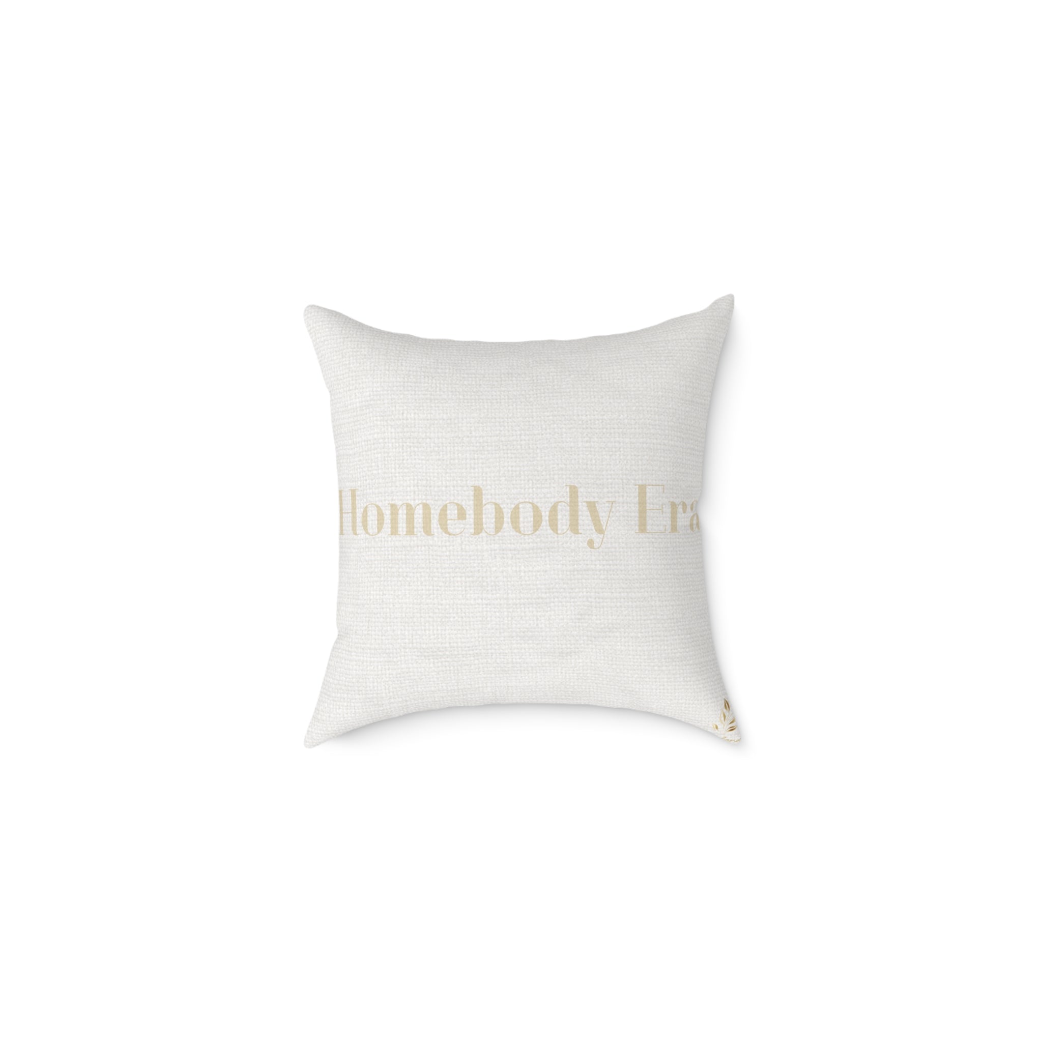 Homebody Era Chic Square Poly Canvas Pillow- Texture