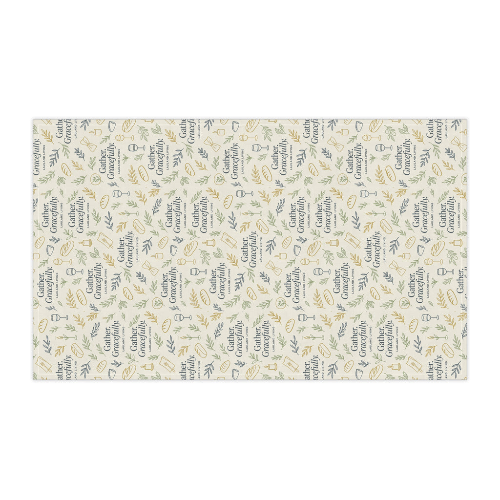 Gather Gracefully Floral Kitchen Tea Towel