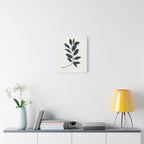 Botanical Branch Matte Canvas Wall Art — Minimal Leaf Print, Stretched 1.25"