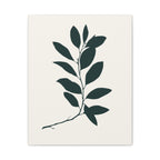 Botanical Branch Matte Canvas Wall Art — Minimal Leaf Print, Stretched 1.25"