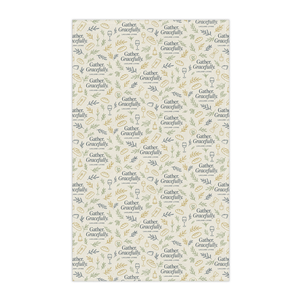 Gather Gracefully Floral Kitchen Tea Towel