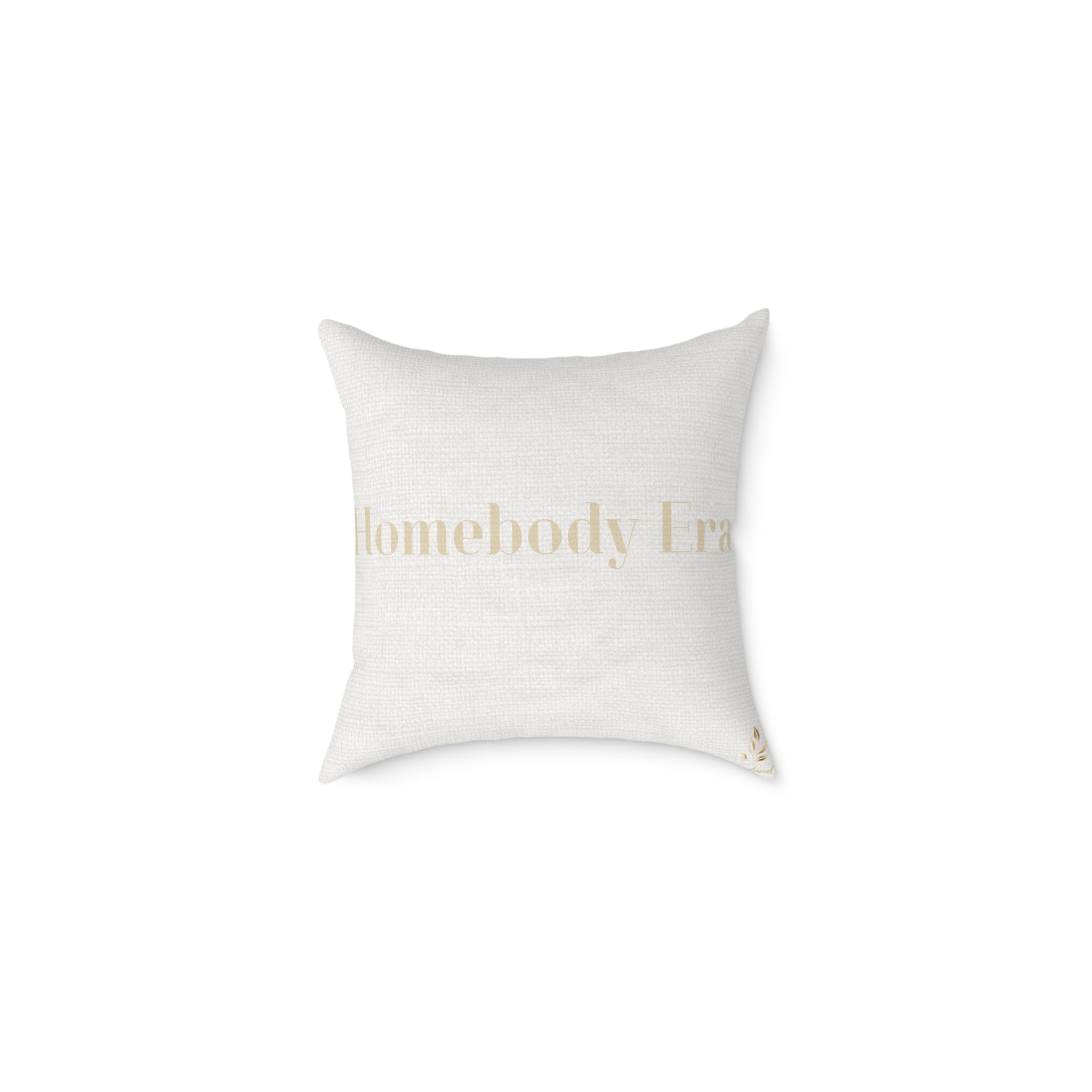 Homebody Era Chic Square Poly Canvas Pillow- Texture